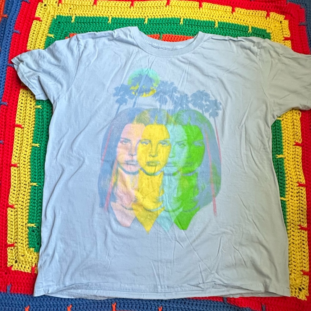 Lana Del Rey 2015 Tour Tee with Colorful Print